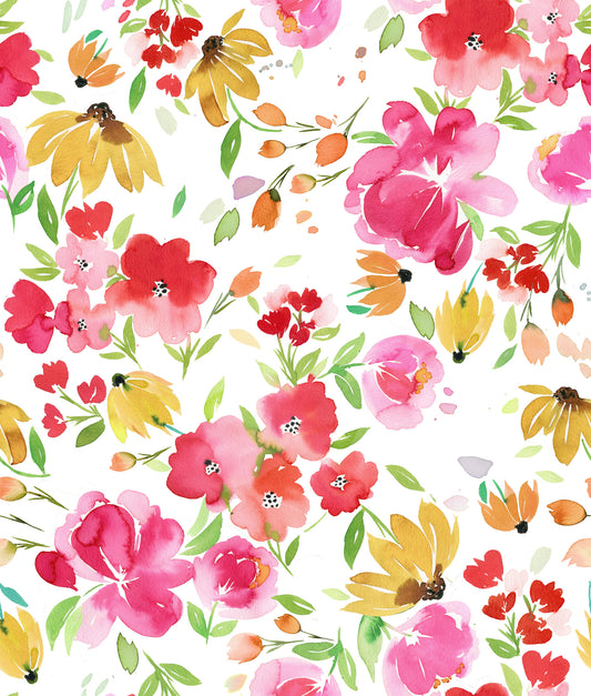 Spring Fresh Flowers Nature Pink Yellow Wallpaper⁠