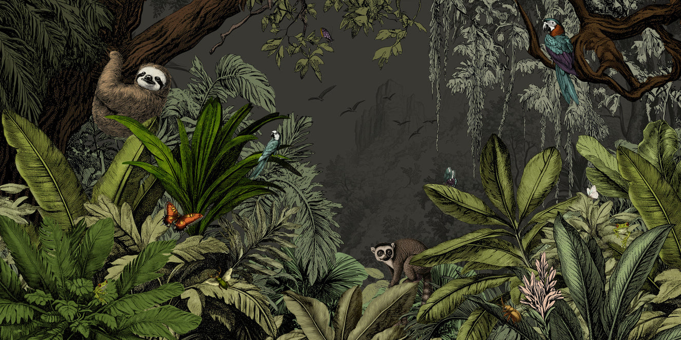 Jungle Vista - Night Wall Mural