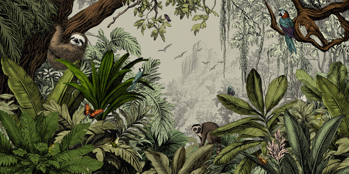 Jungle Vista - Day Wall Mural in your room