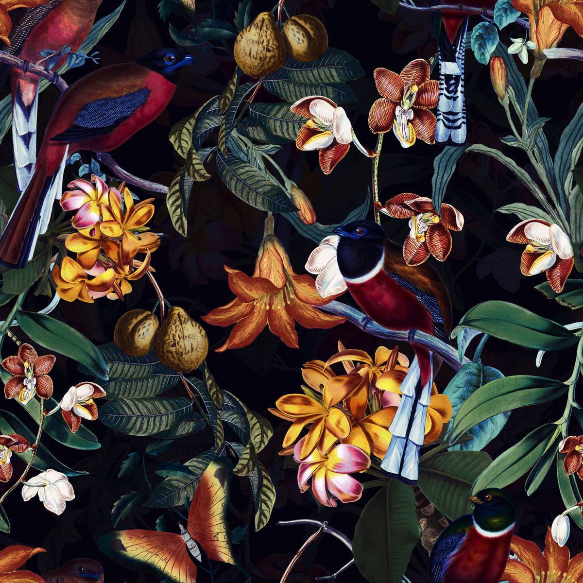 Tropical Nightscape Wallpaper⁠ in your room — zoomed
