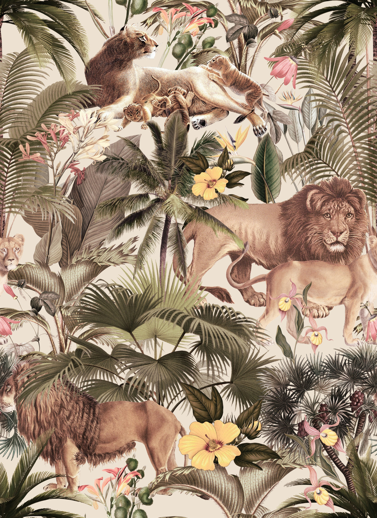 Jungle Majesty Wallpaper⁠ in your room — zoomed