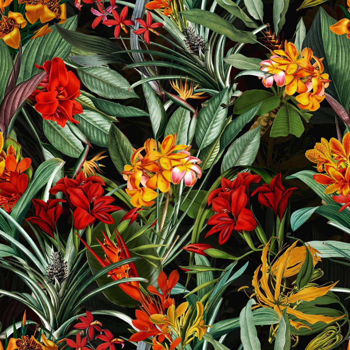 Nocturnal Bloom Wallpaper⁠ in your room — zoomed