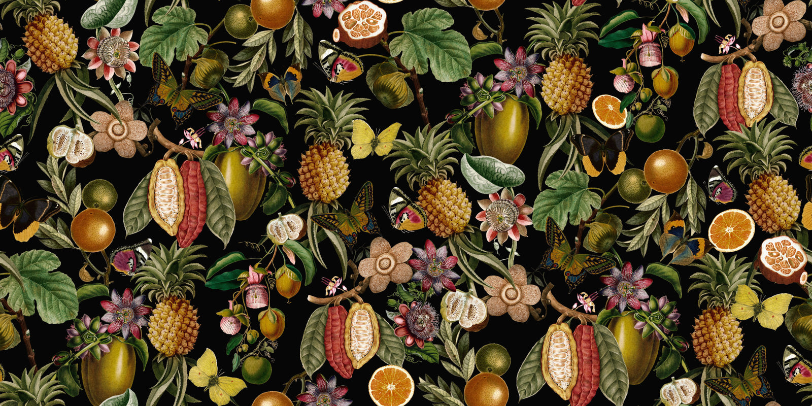 Tropical Botanical Rhapsody Wallpaper⁠