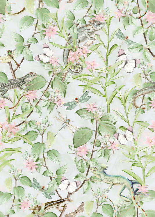 Serene Sanctuary: Botanical Dreamscape Wallpaper⁠
