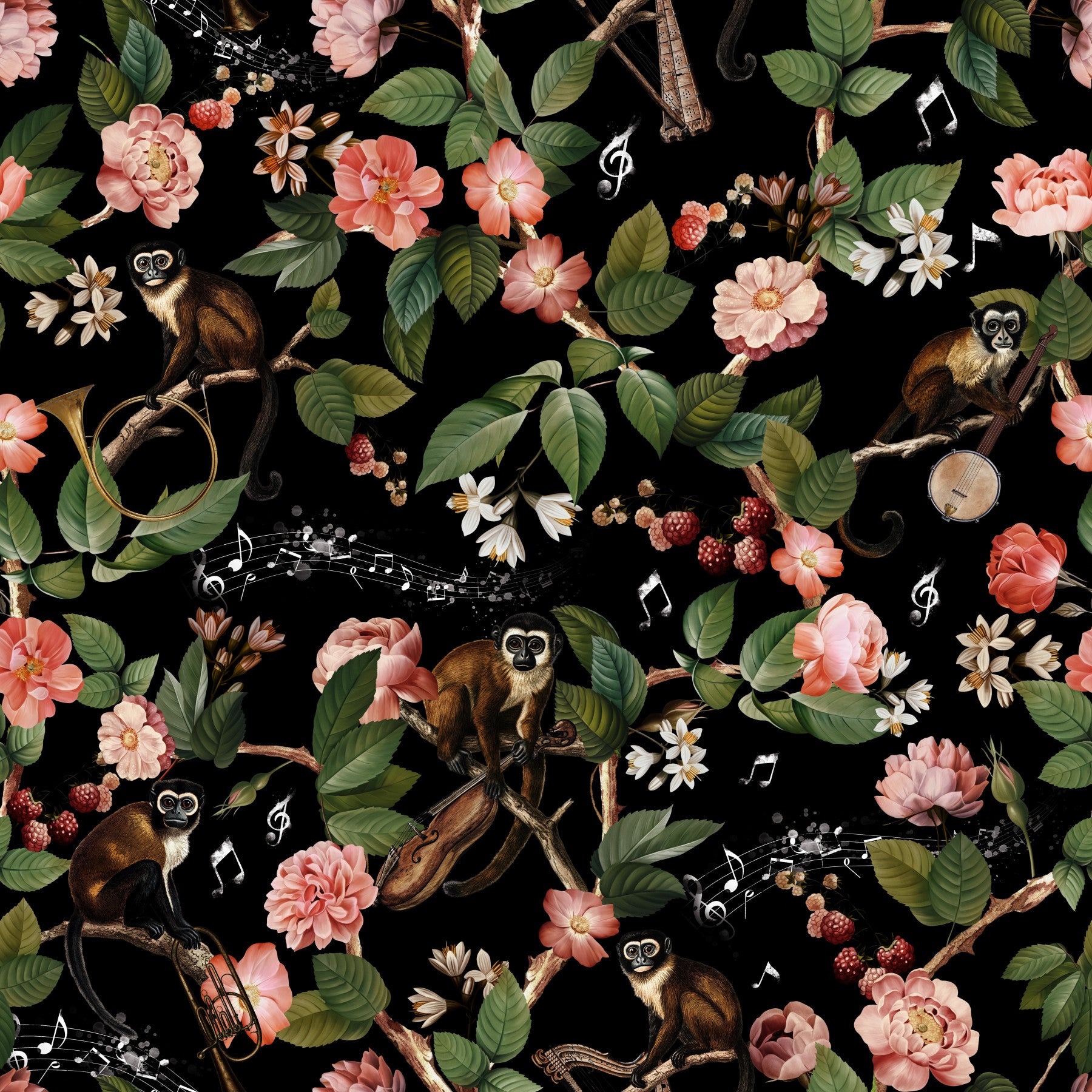 Monkey Business Melodies Wallpaper⁠