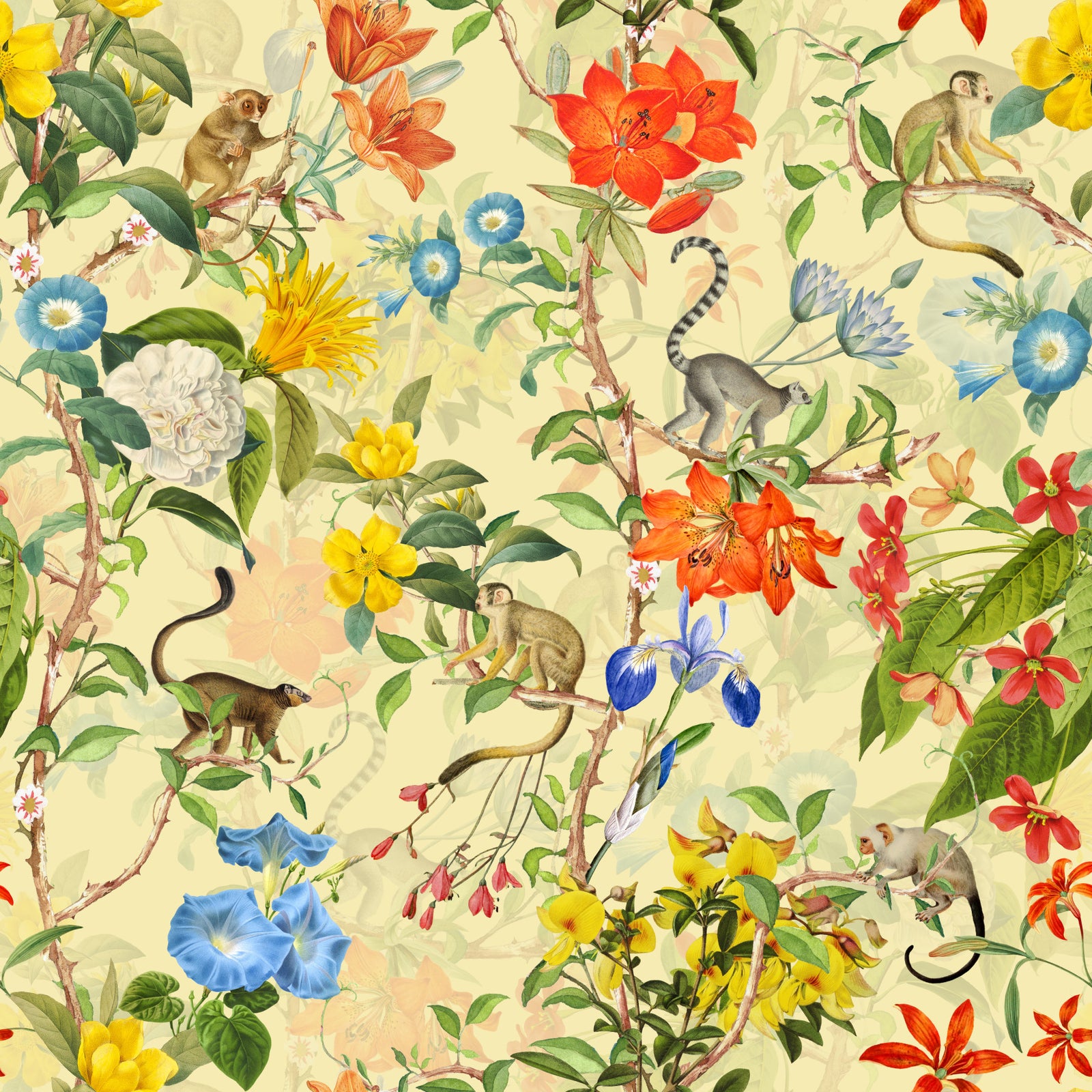 Vintage Primate Paradise Wallpaper⁠