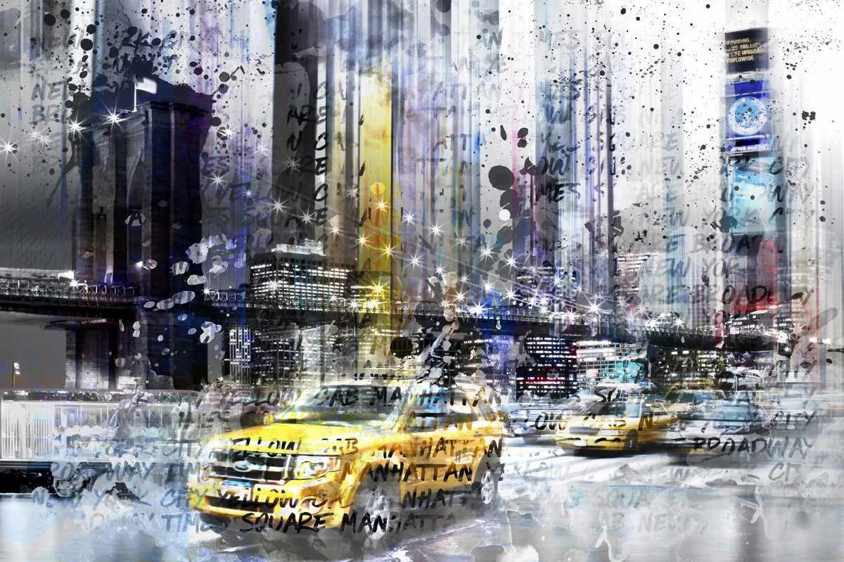 Modern Art NEW YORK Collage Wall Mural in your room