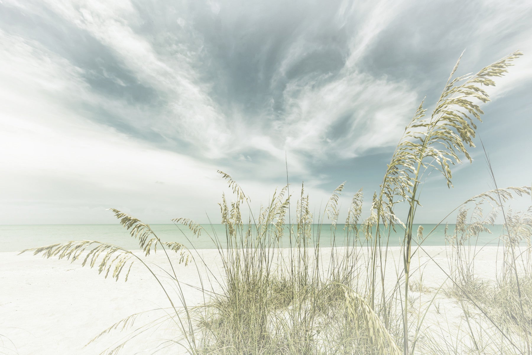 Heavenly calmness on the beach | Vintage Wall Mural