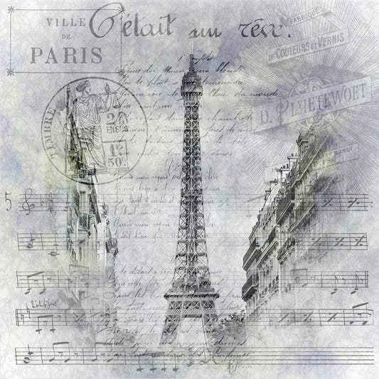 Paris Collage | Eiffel Tower streetscene Wall Mural