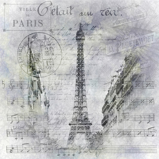 Paris Collage | Eiffel Tower streetscene Wall Mural