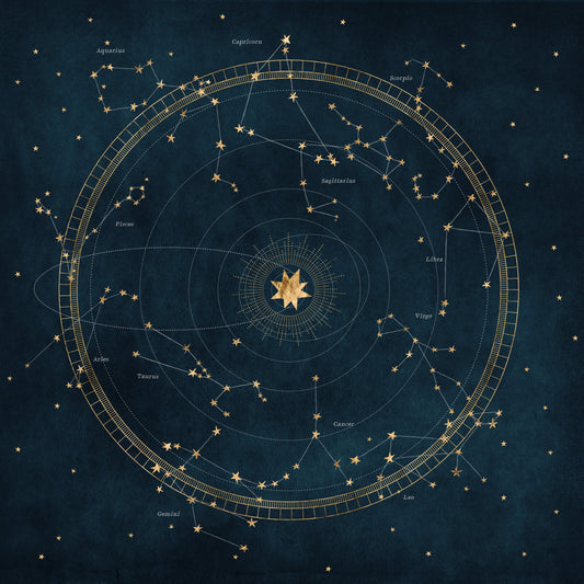 Celestial Star Chart Wall Mural