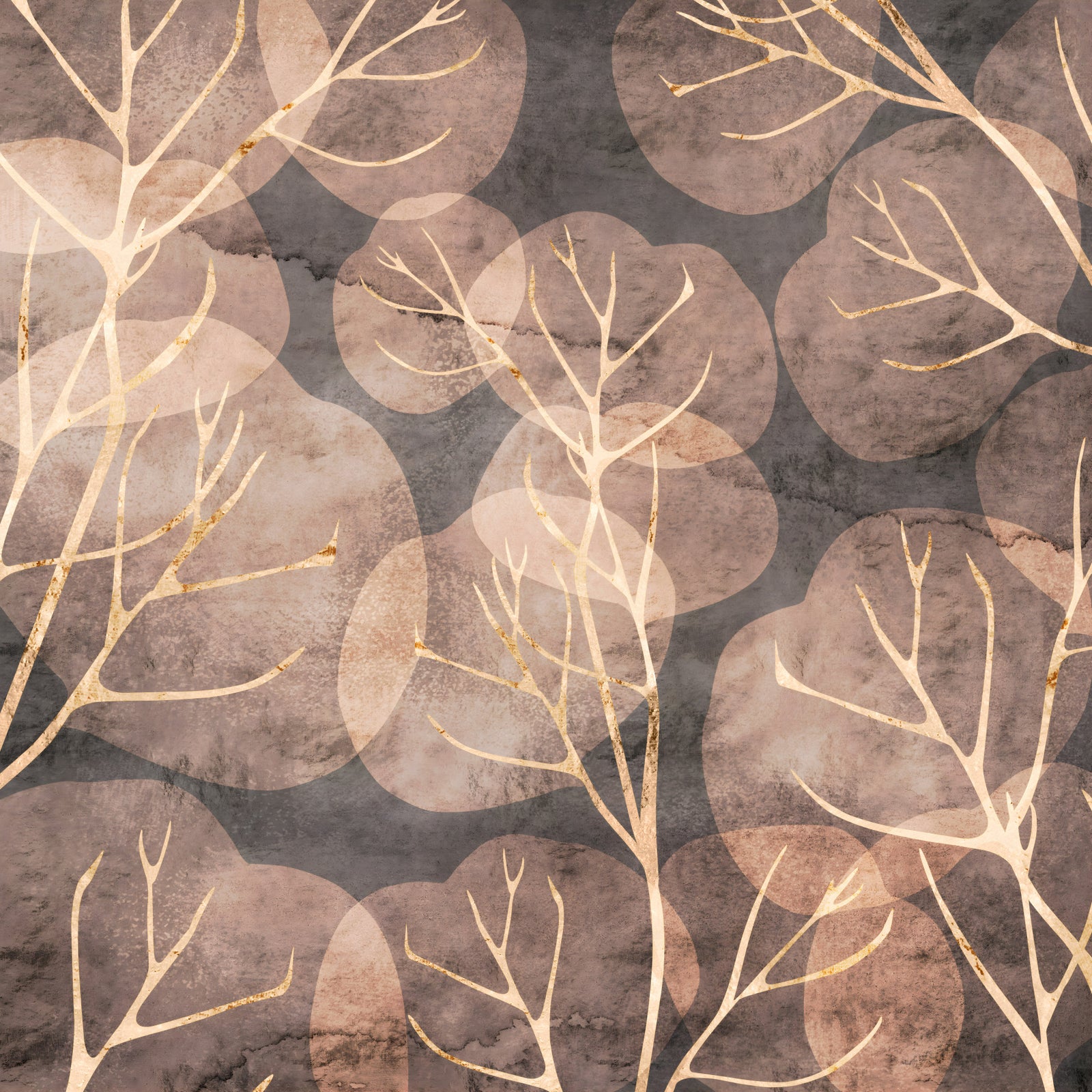 Midwinter Leaf - Sepia Wall Mural