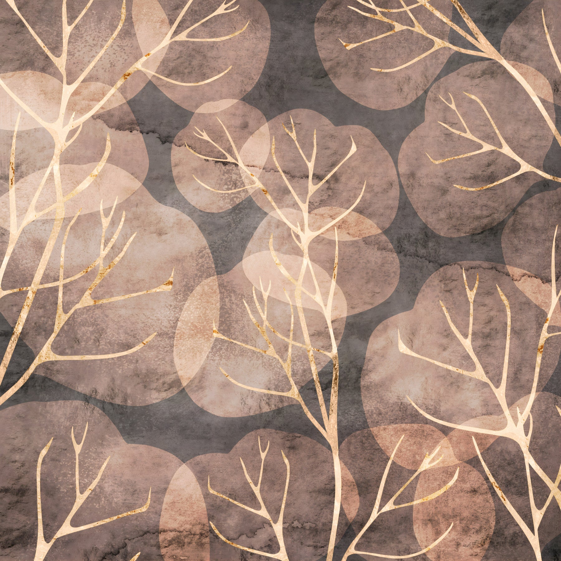 Midwinter Leaf - Sepia Wall Mural