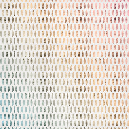 Iridescent Ovals on Soft White Wall Mural