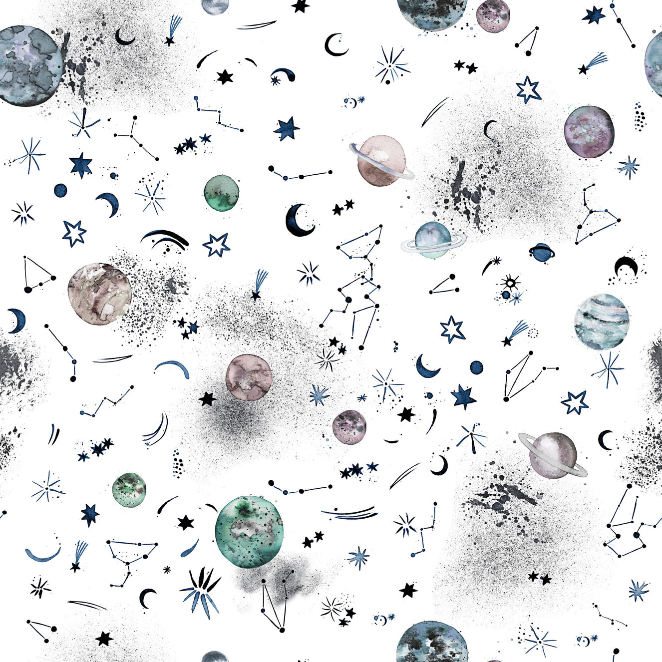 Space Galaxy Planets Constellations Astronomy Wallpaper⁠