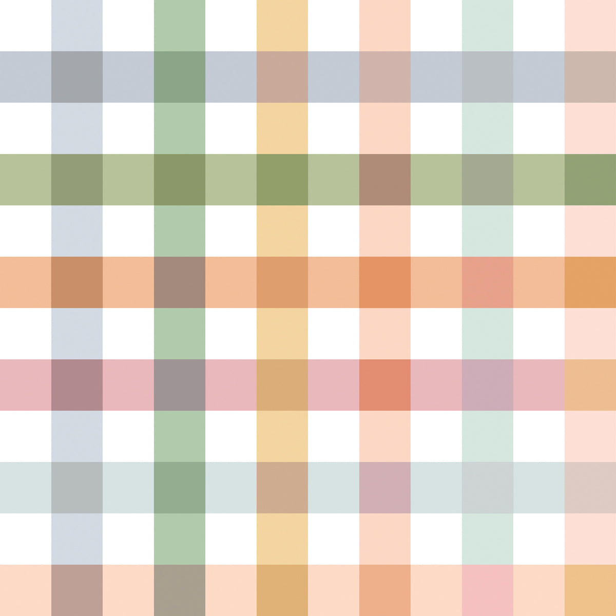 Spring Summer Gingham Geometric Countryside Wallpaper⁠ in your room — zoomed