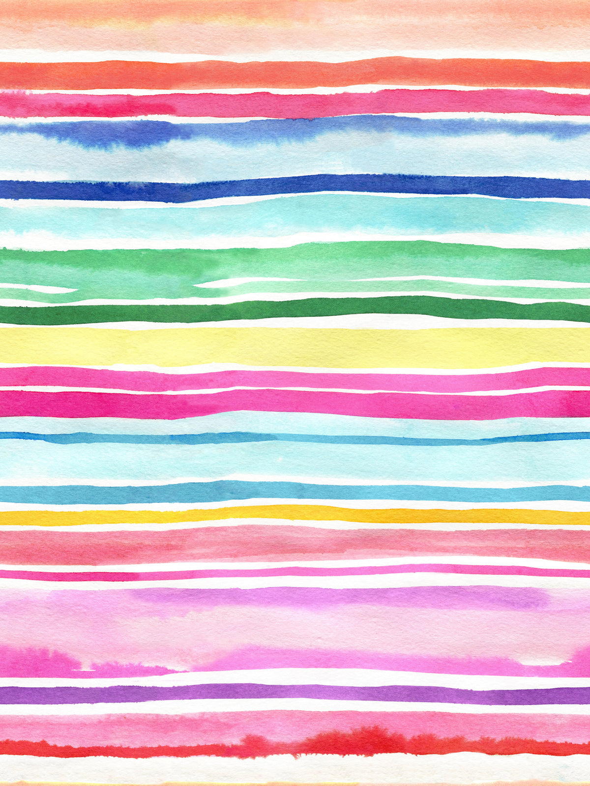 Summer Happy Stripes Multicolor Wallpaper⁠ in your room — zoomed