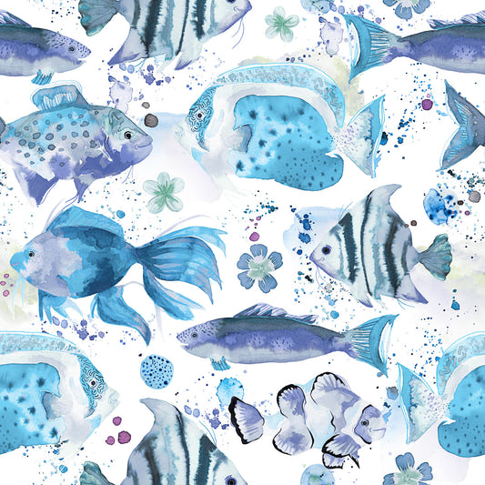 Underwater Fishes Colorful Hawaiian Sea Ocean Blue Wallpaper⁠