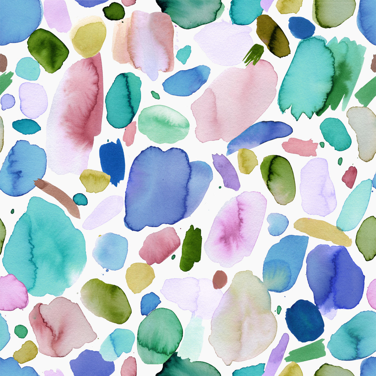 Watercolor Abstract Artistic Strokes Blue Wallpaper⁠ in your room — zoomed