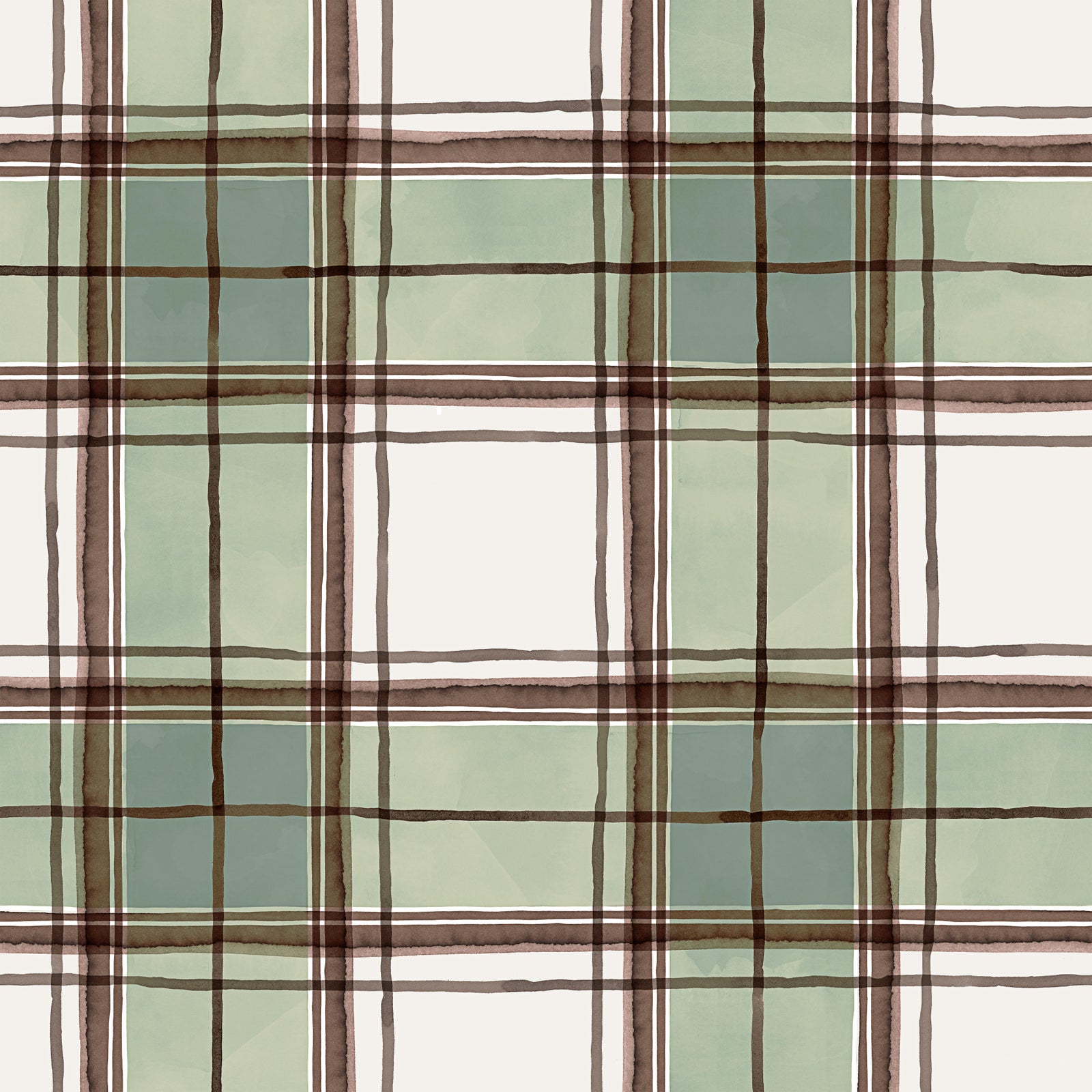Watercolor Classic Geometric Stripes Wallpaper⁠