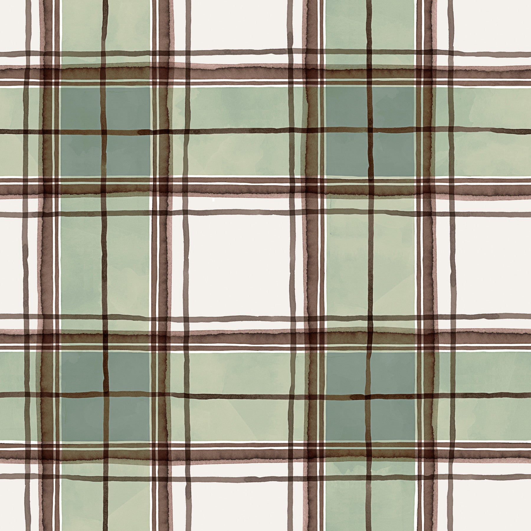 Watercolor Classic Geometric Stripes Wallpaper⁠ in your room — zoomed