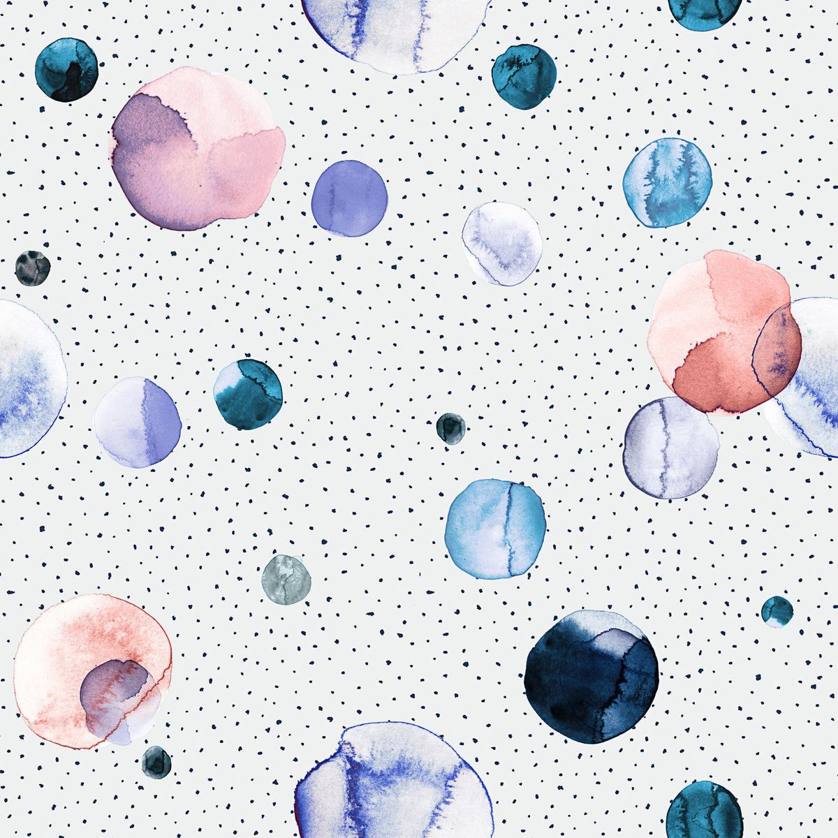 Watercolor Dots Space Speckled Soft Wallpaper⁠