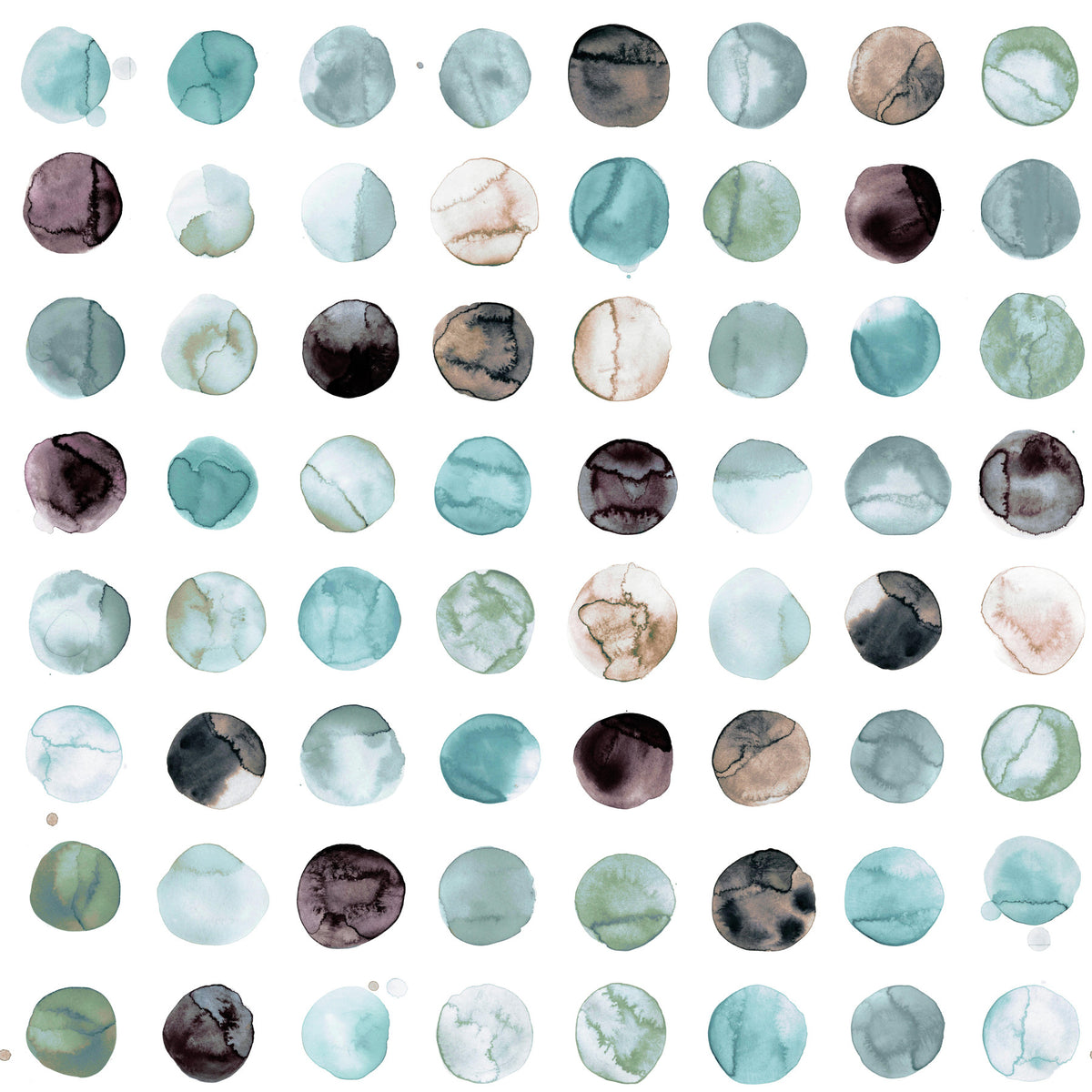 Watercolor Minimal Scandi Dots Aqua Blue Wallpaper⁠ in your room
