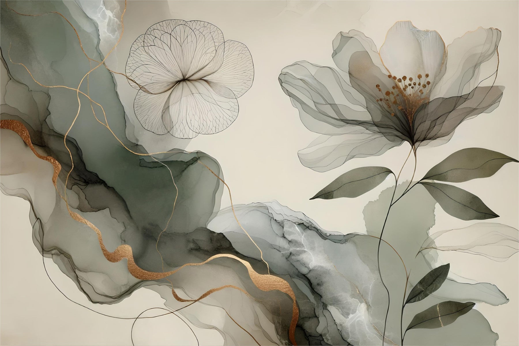 Dreamy Sage Garden Wall Mural