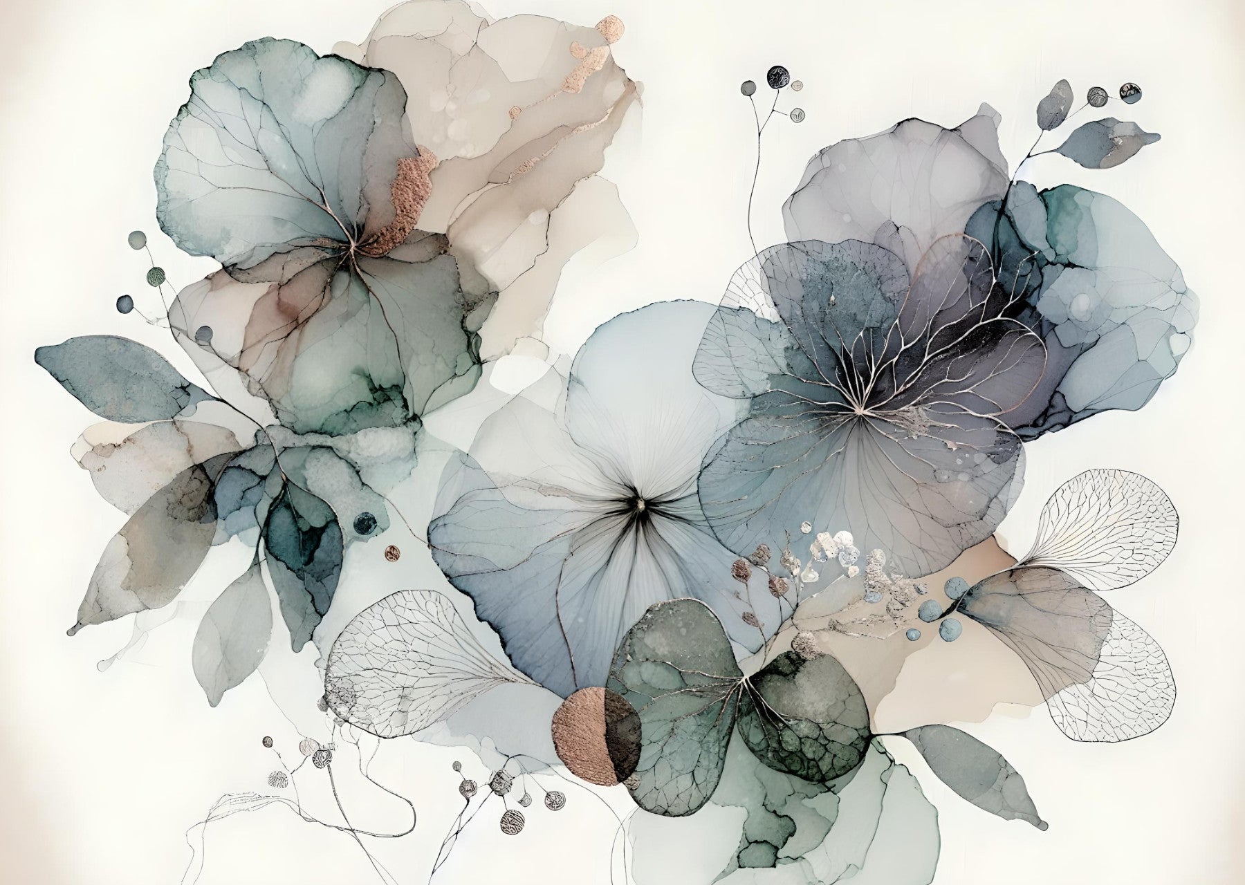 Dreamy Florals Wall Mural