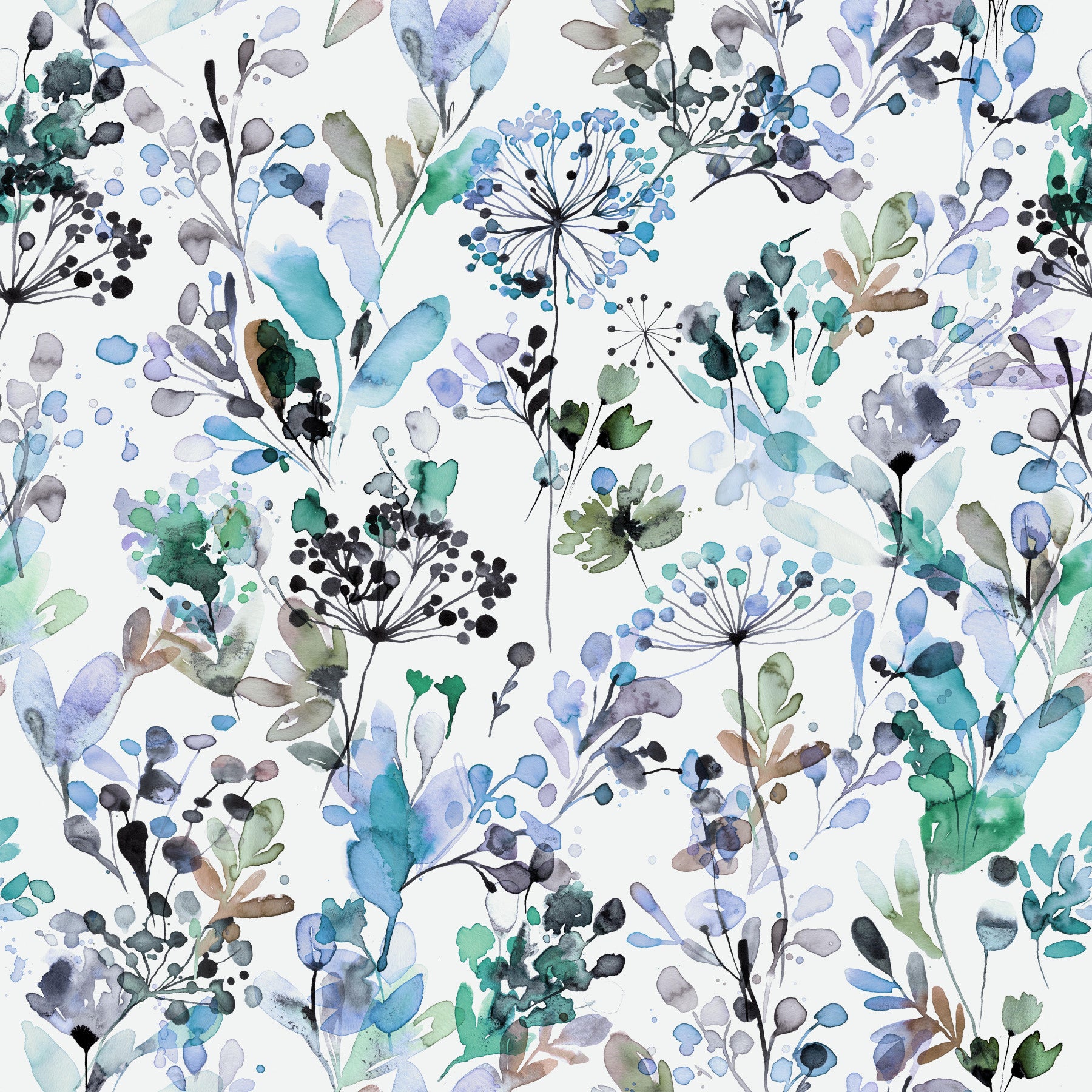 Wild Grasses Blue Wallpaper⁠