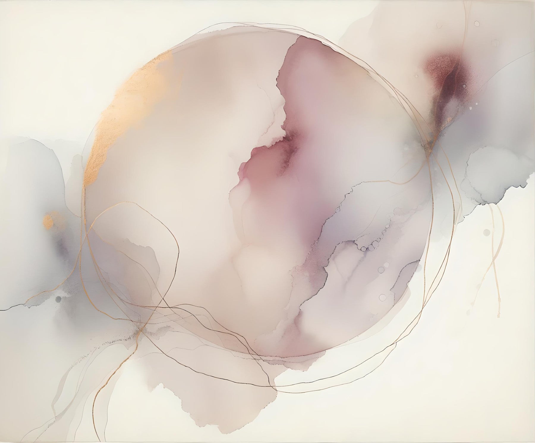 Circle of Serenity Wall Mural in your room — zoomed