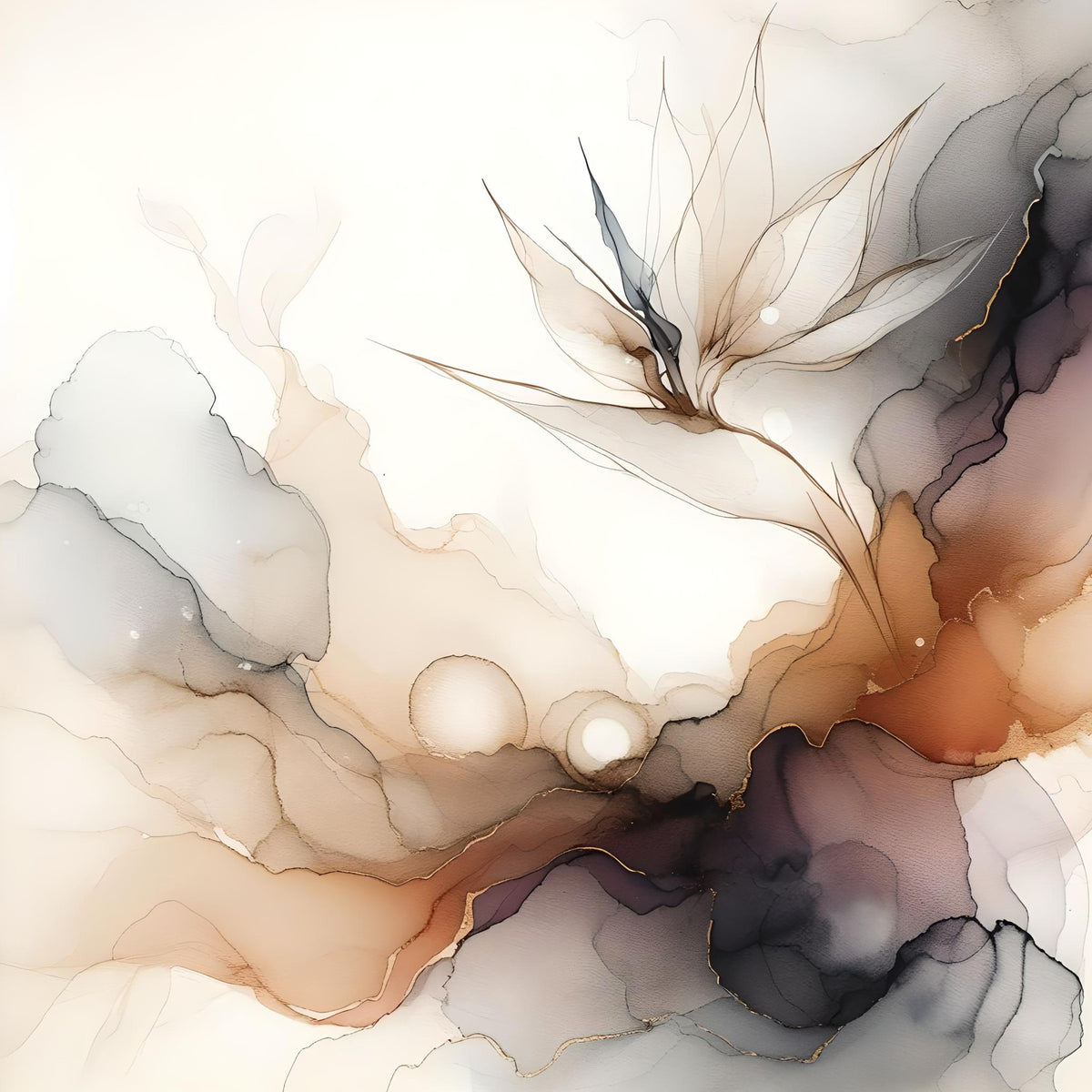 Ethereal Inkscape Harmony Wall Mural in your room — zoomed
