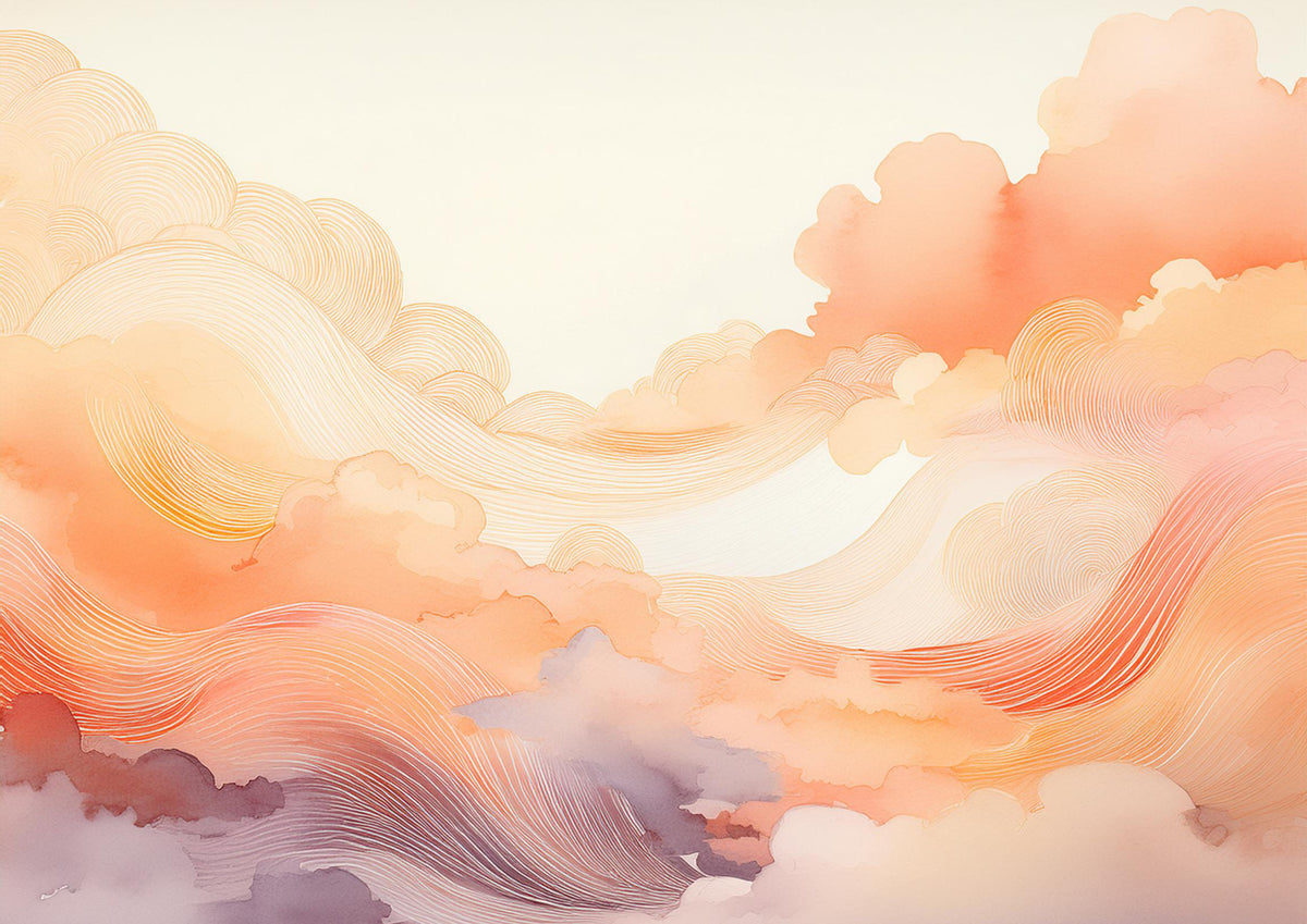 Coral Dream Swirls Wall Mural in your room