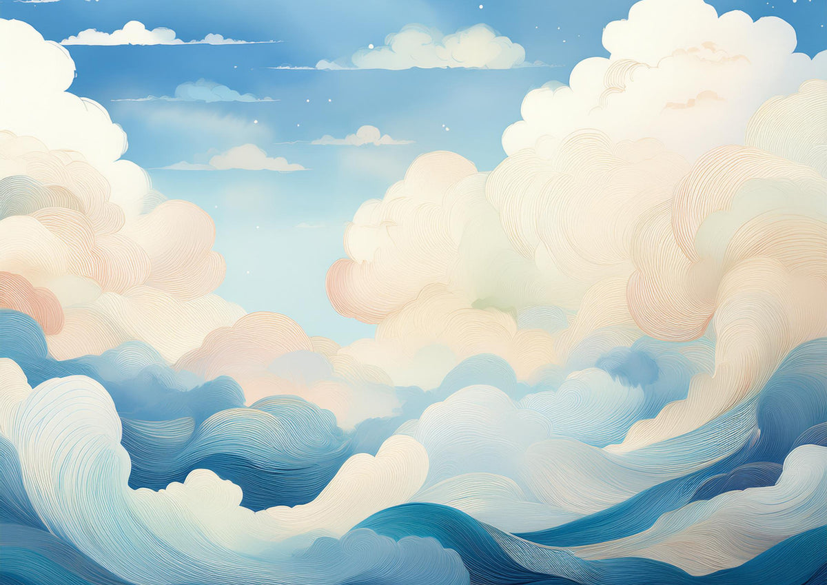 Dreamy Cloudscape Adventure Wall Mural in your room