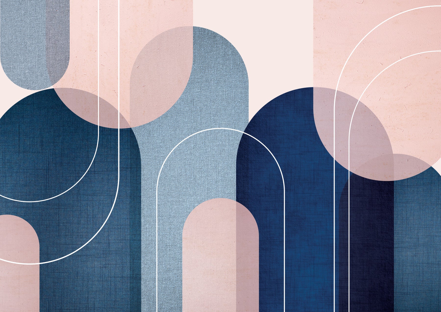 Mid-Century Modern Arches Wall Mural

