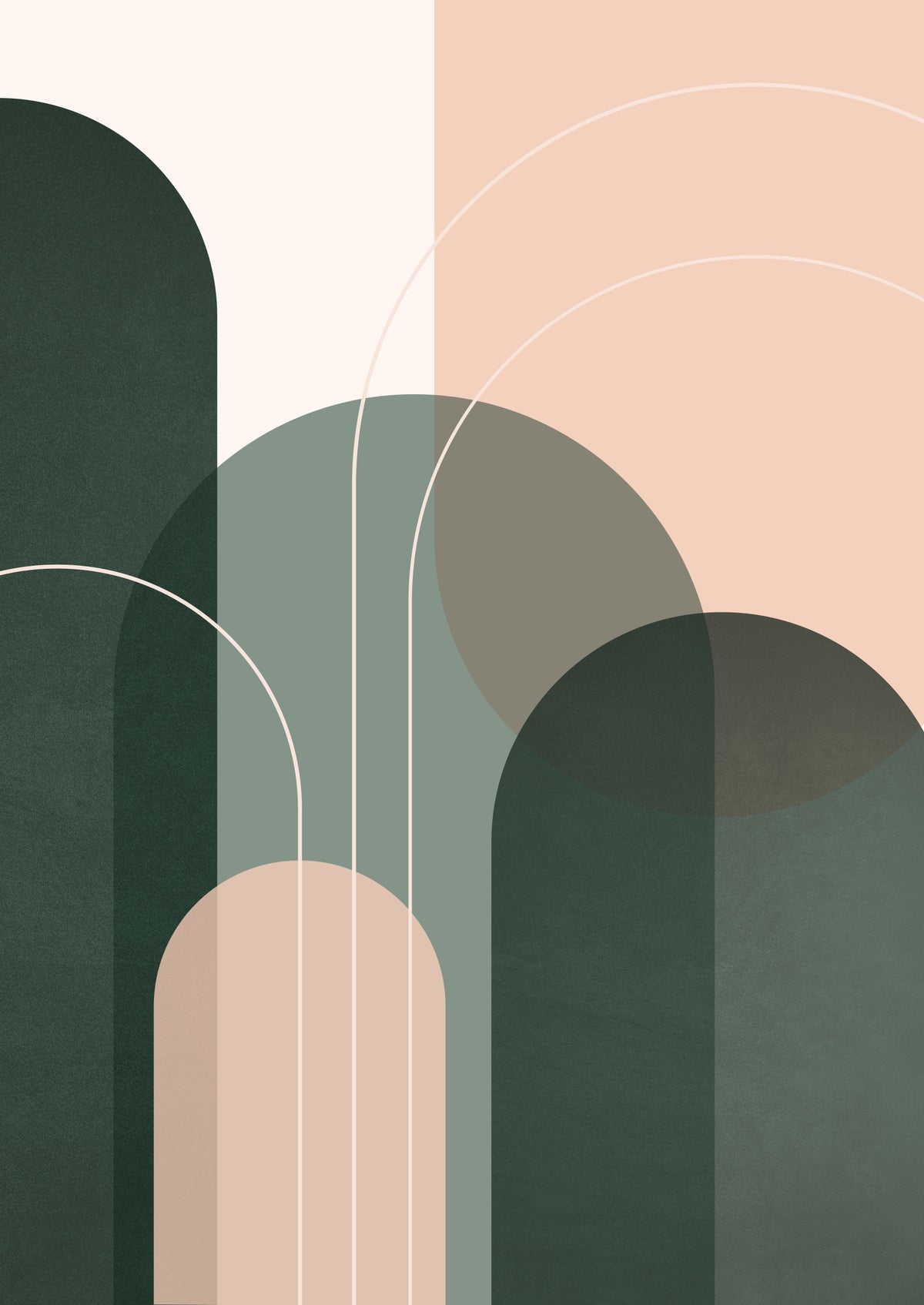 Sage Green Flow 1 Wall Mural in your room