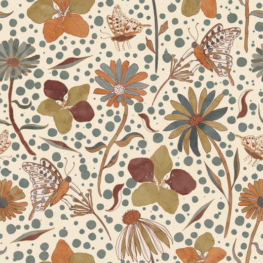 Secret Butterfly Garden Warm Autumn Wallpaper⁠