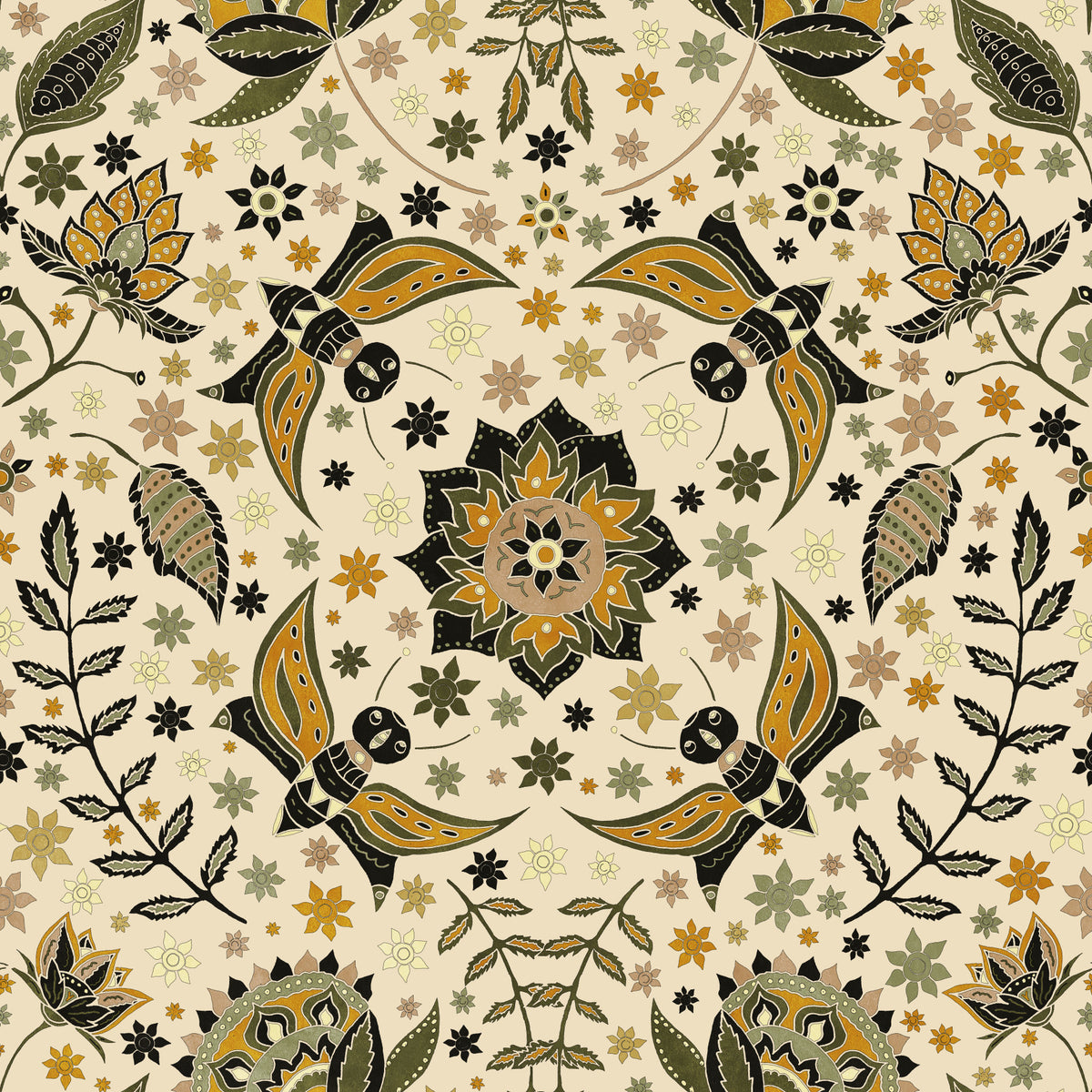 The Golden Moth Garden Wallpaper⁠ in your room