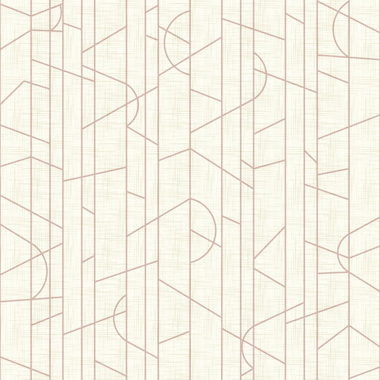 Elegant Lines Decor Bright Rosy Wallpaper⁠