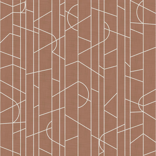 Elegant Lines Decor Mocha Mousse Canvas Wallpaper⁠