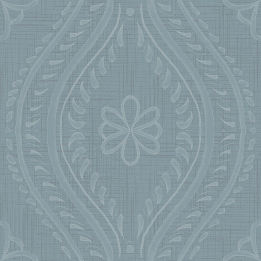 Faded Ogee Damask - Arona Wallpaper⁠