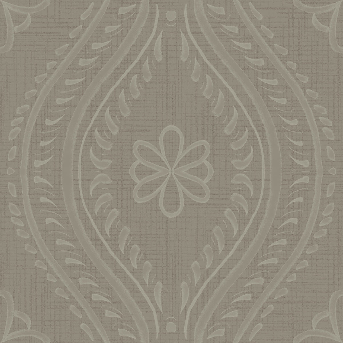 Faded Ogee Damask - Laurel Oak Wallpaper⁠ in your room