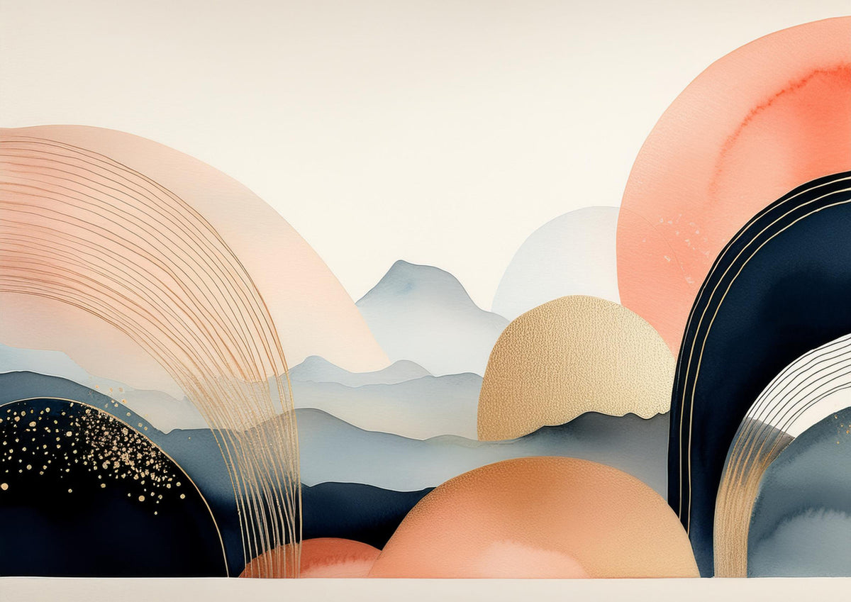 Boho Kids Skyscape Wall Mural in your room — zoomed
