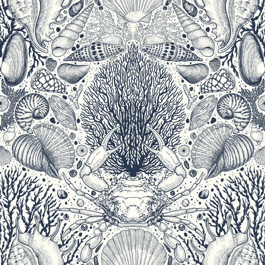 Undersea Treasures Botanical Ocean Wallpaper⁠