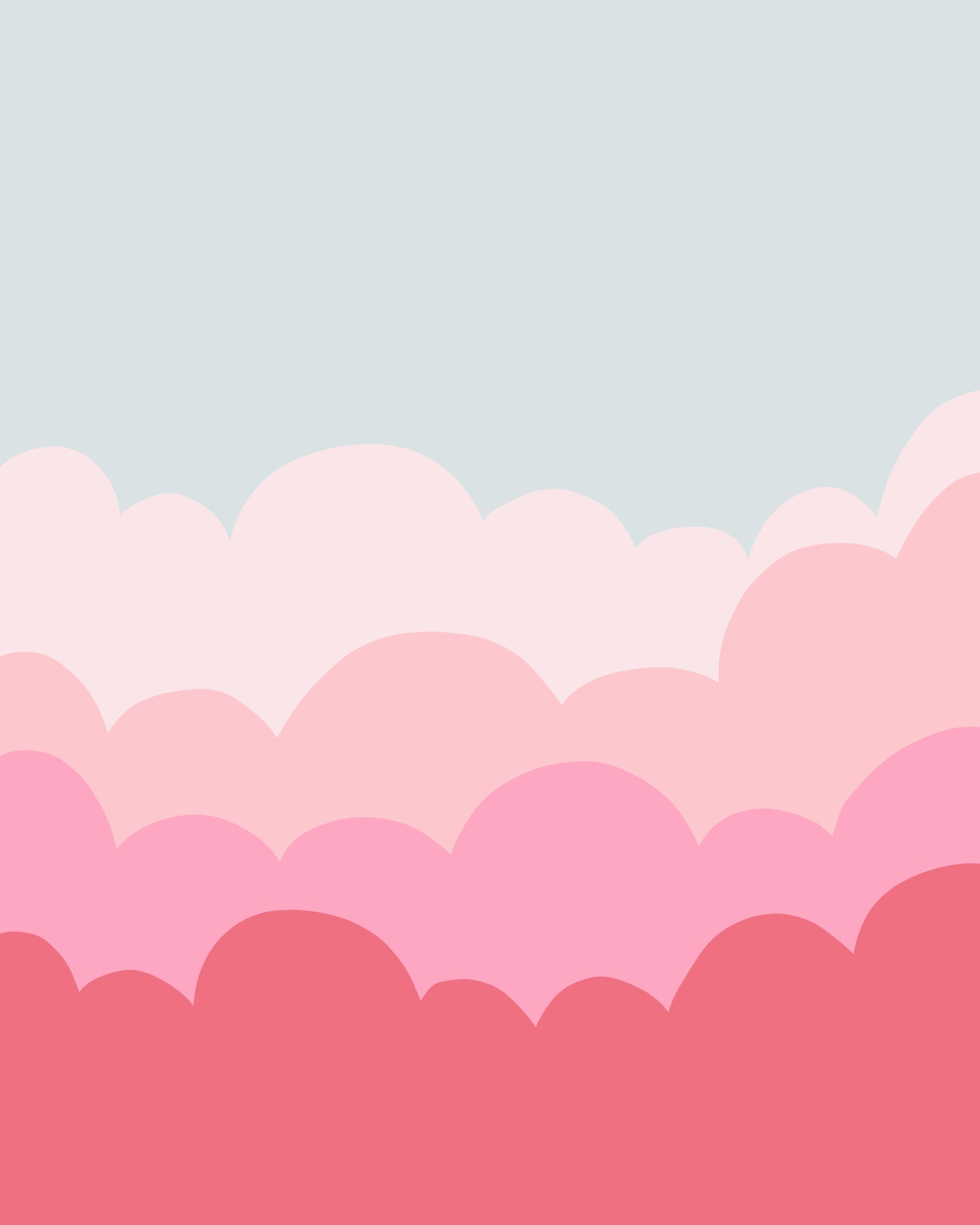 Pastel Pink Sunrise  Wall Mural
