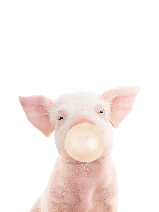 Bubble Gum Piglet Wall Mural