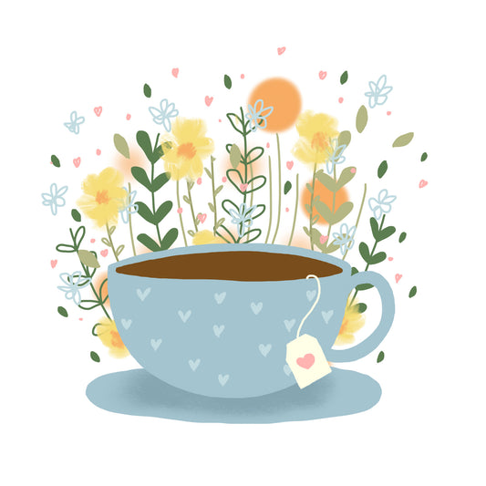 Floral Tea Break Wall Mural