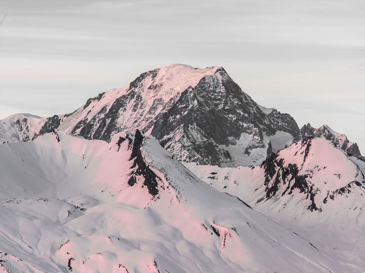Snowcapped Mountain Wall Mural in your room — zoomed
