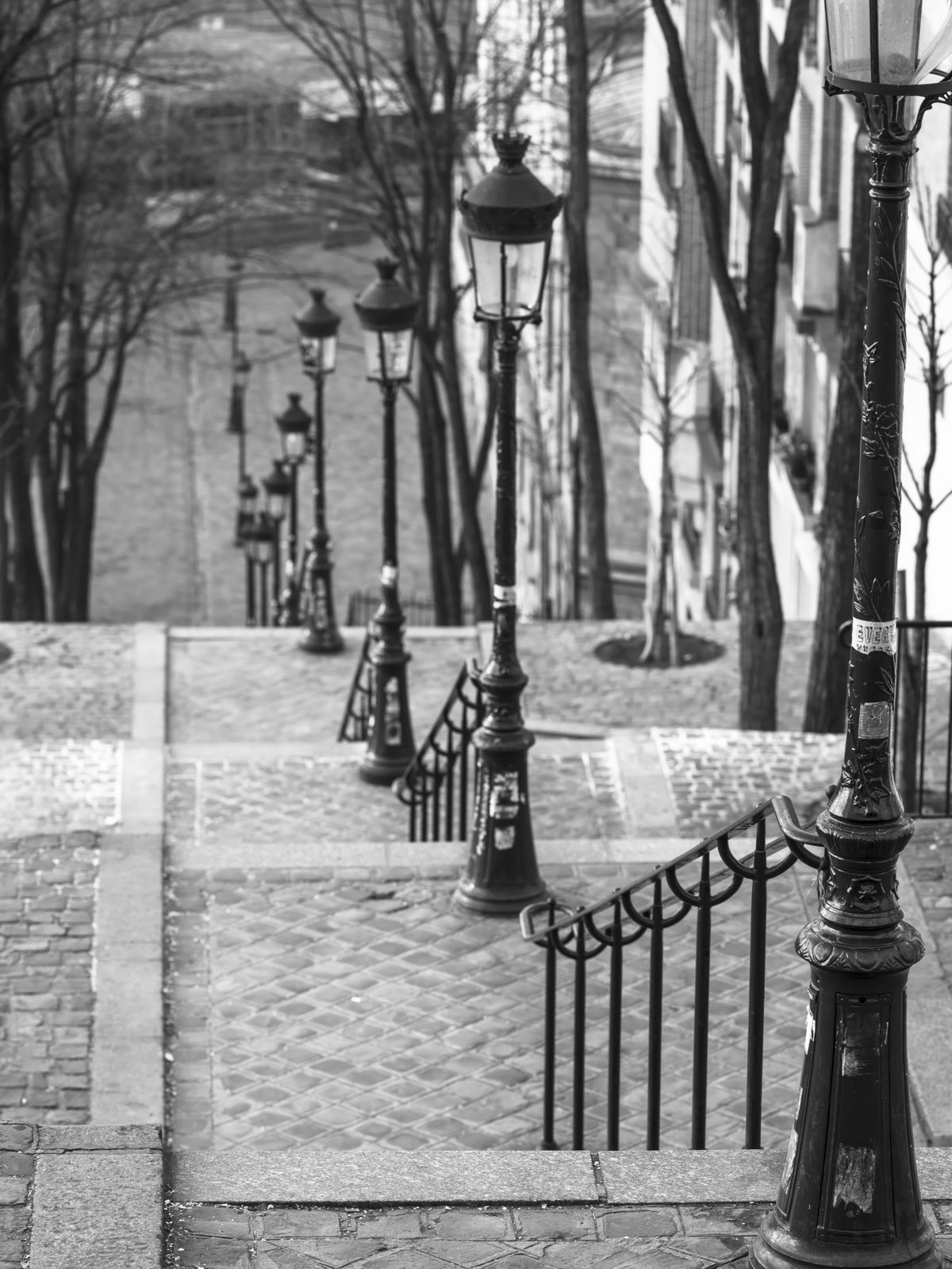 Montmartre Stairway Wall Mural in your room — zoomed