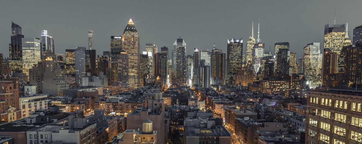 New York City Nightscape Wall Mural in your room